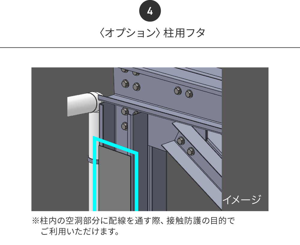 柱用フタ